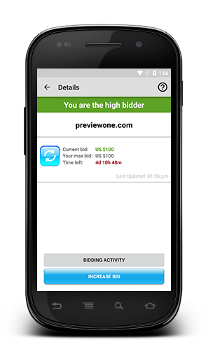 Snapnames Domain Auctions App for Android